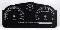 Cobalt Black and White Gauge Face